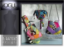 8375 VOGUE 3 CRAZY QUILTED EMBELLISHED HANDBAGS PATTERN
